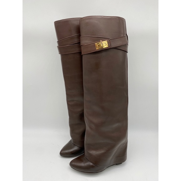 givenchy shark boots brown